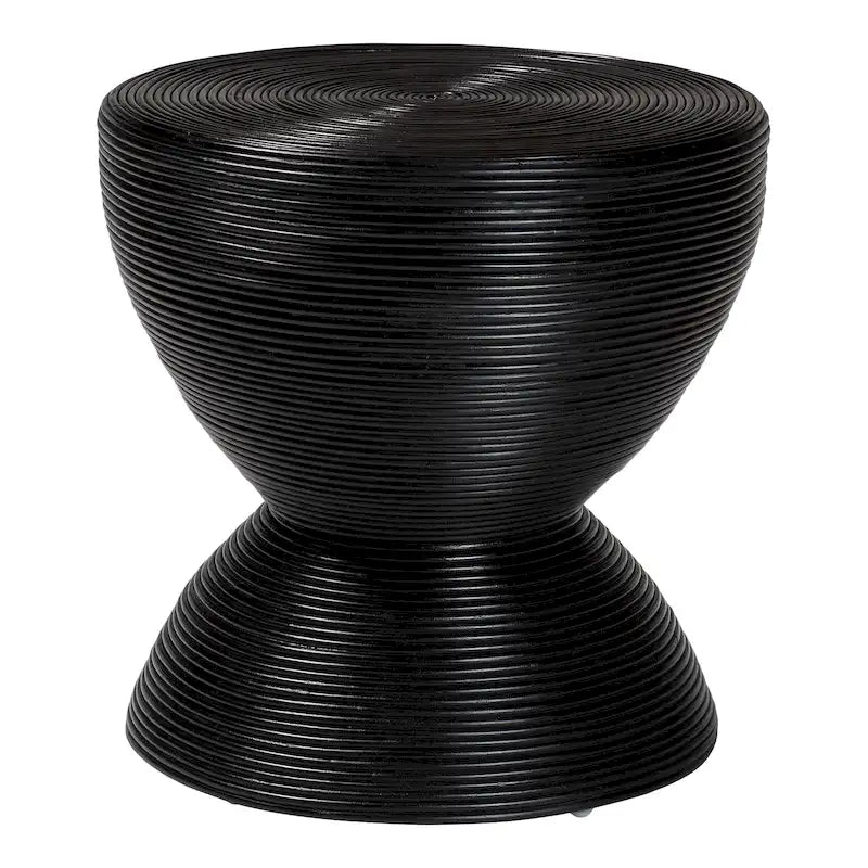 Table d'appoint Tokyo en rotin naturel stratifié - Table sablier