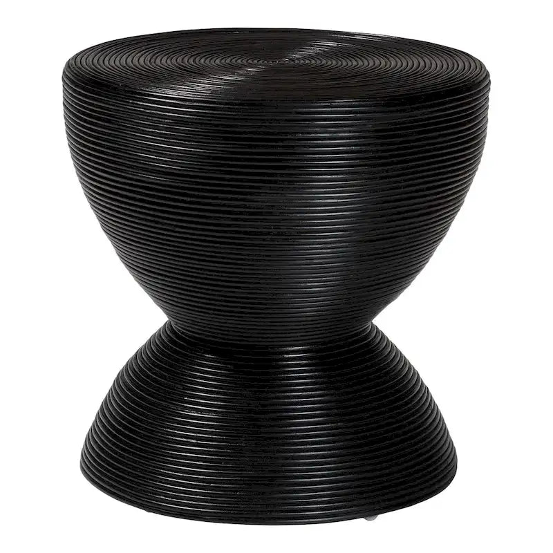 Table d'appoint Tokyo en rotin naturel stratifié - Table sablier