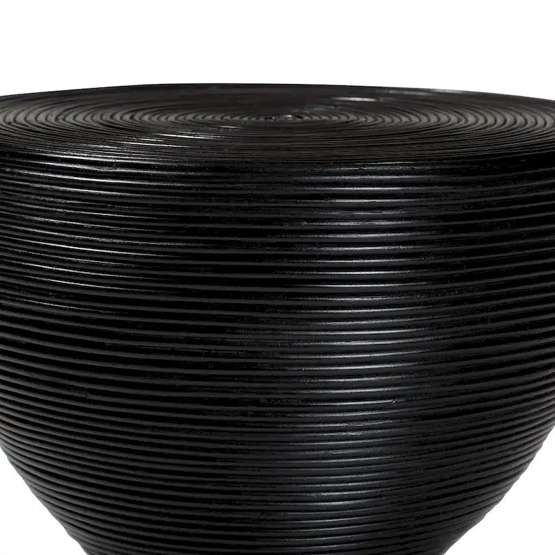 Table d'appoint Tokyo en rotin naturel stratifié - Table sablier