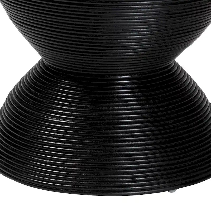 Table d'appoint Tokyo en rotin naturel stratifié - Table sablier