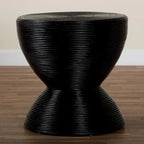 Table d'appoint Tokyo en rotin naturel stratifié - Table sablier