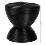 Table d'appoint Tokyo en rotin naturel stratifié - Table sablier