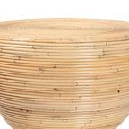 Table d'appoint Tokyo en rotin naturel stratifié - Table sablier
