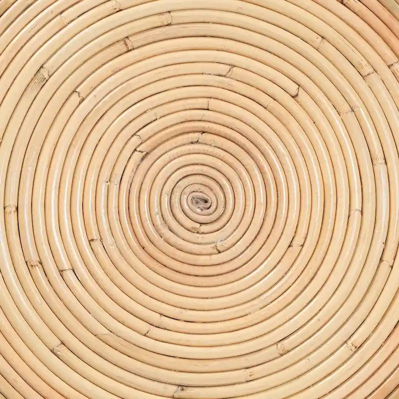 Table d'appoint Tokyo en rotin naturel stratifié - Table sablier