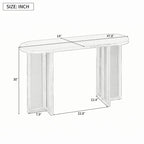 Console de table d'entrée en rotin de style rustique, bleu marine