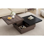 Table basse moderne à plateau pivotant à 2 niveaux