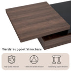 Table basse moderne à plateau pivotant à 2 niveaux