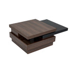 Table basse moderne à plateau pivotant à 2 niveaux