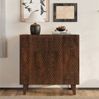 Meuble d'appoint en bois avec rangement et étagère réglable pour salle à manger