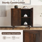 Meuble d'appoint en bois avec rangement et étagère réglable pour salle à manger