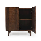 Meuble d'appoint en bois avec rangement et étagère réglable pour salle à manger