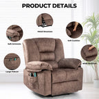 Fauteuil inclinable releveur électrique moderne, canapé de massage individuel avec chauffage lombaire