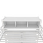 Lit mezzanine tout-en-un en métal avec bureau en L et armoire, pour chambres à coucher