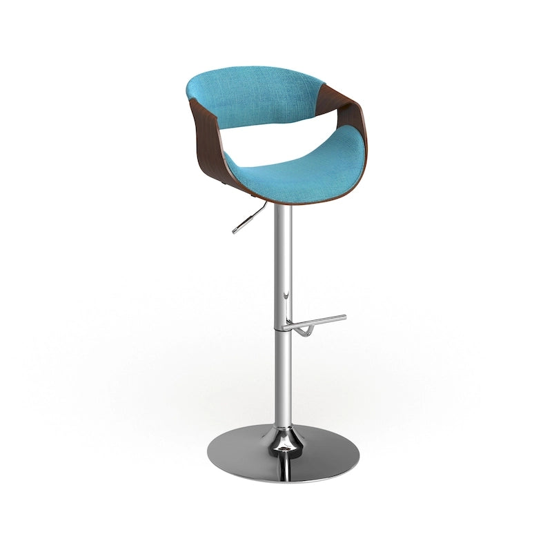 Tabouret de bar réglable en noyer, style moderne du milieu du siècle