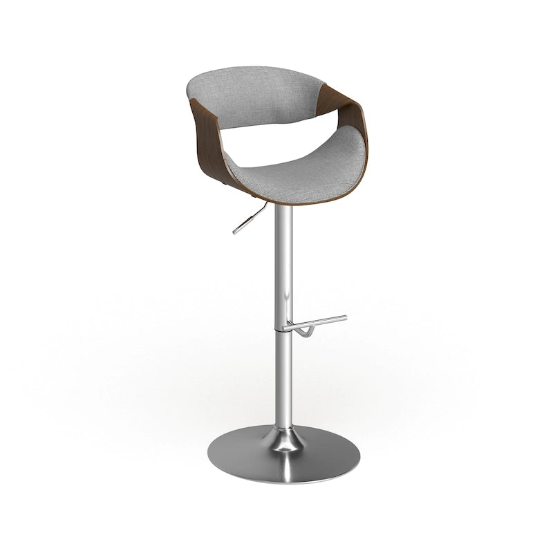 Tabouret de bar réglable en noyer, style moderne du milieu du siècle