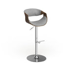 Tabouret de bar réglable en noyer, style moderne du milieu du siècle