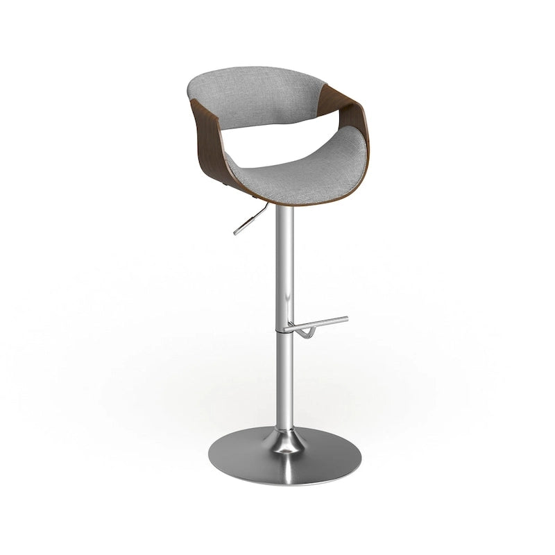 Tabouret de bar réglable en noyer, style moderne du milieu du siècle