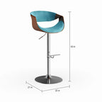 Tabouret de bar réglable en noyer, style moderne du milieu du siècle