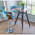 Tabouret de bar réglable en noyer, style moderne du milieu du siècle
