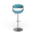 Tabouret de bar réglable en noyer, style moderne du milieu du siècle