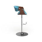 Tabouret de bar réglable en noyer, style moderne du milieu du siècle