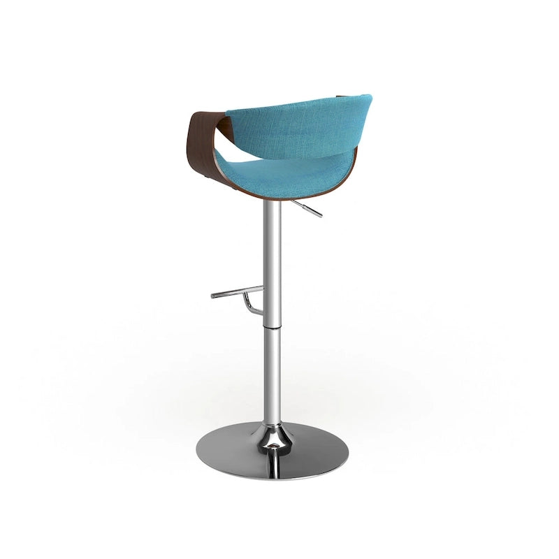 Tabouret de bar réglable en noyer, style moderne du milieu du siècle