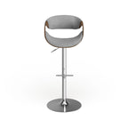 Tabouret de bar réglable en noyer, style moderne du milieu du siècle