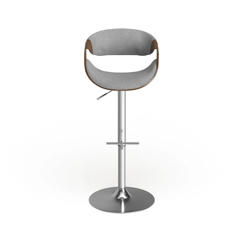 Tabouret de bar réglable en noyer, style moderne du milieu du siècle