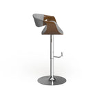 Tabouret de bar réglable en noyer, style moderne du milieu du siècle