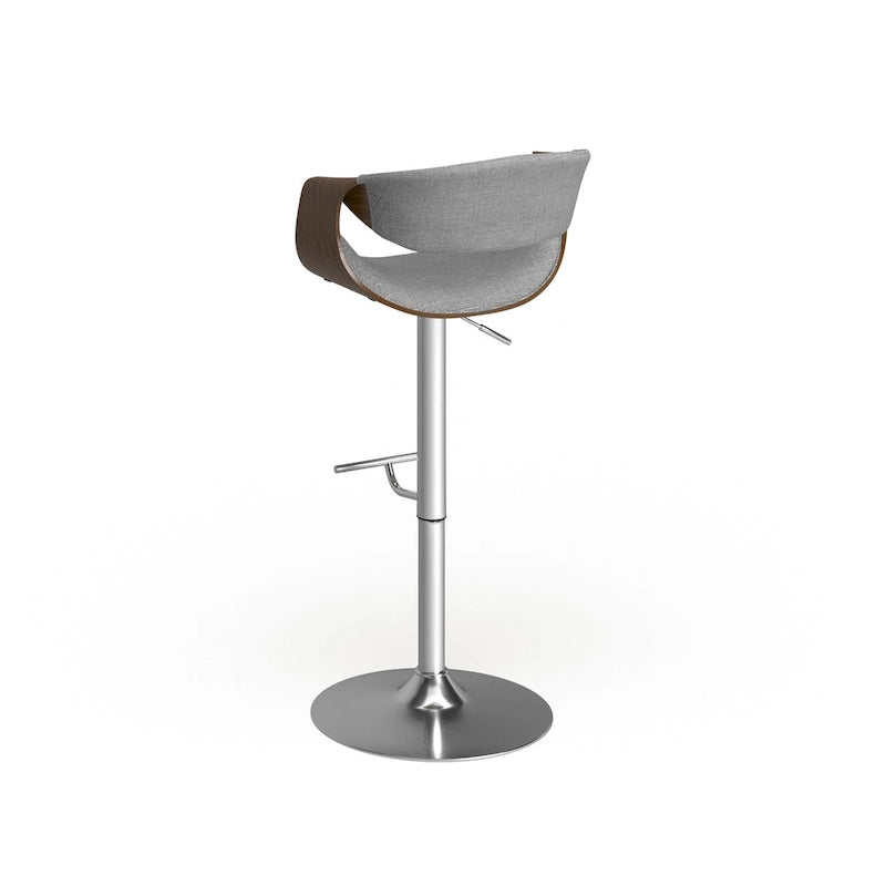Tabouret de bar réglable en noyer, style moderne du milieu du siècle