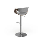 Tabouret de bar réglable en noyer, style moderne du milieu du siècle
