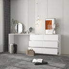 Coiffeuse et bureau rotatifs à domicile Commode à 6 tiroirs Meuble de maquillage