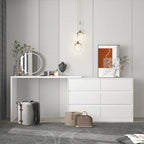Coiffeuse et bureau rotatifs à domicile Commode à 6 tiroirs Meuble de maquillage