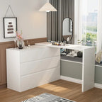 Coiffeuse et bureau rotatifs à domicile Commode à 6 tiroirs Meuble de maquillage
