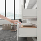 Coiffeuse et bureau rotatifs à domicile Commode à 6 tiroirs Meuble de maquillage