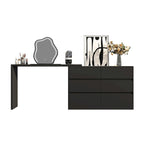 Coiffeuse et bureau rotatifs à domicile Commode à 6 tiroirs Meuble de maquillage