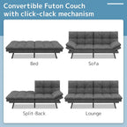 Canapé Futon, Canapé Convertible Pliable en Mousse à Mémoire de Forme, Lit de Repos