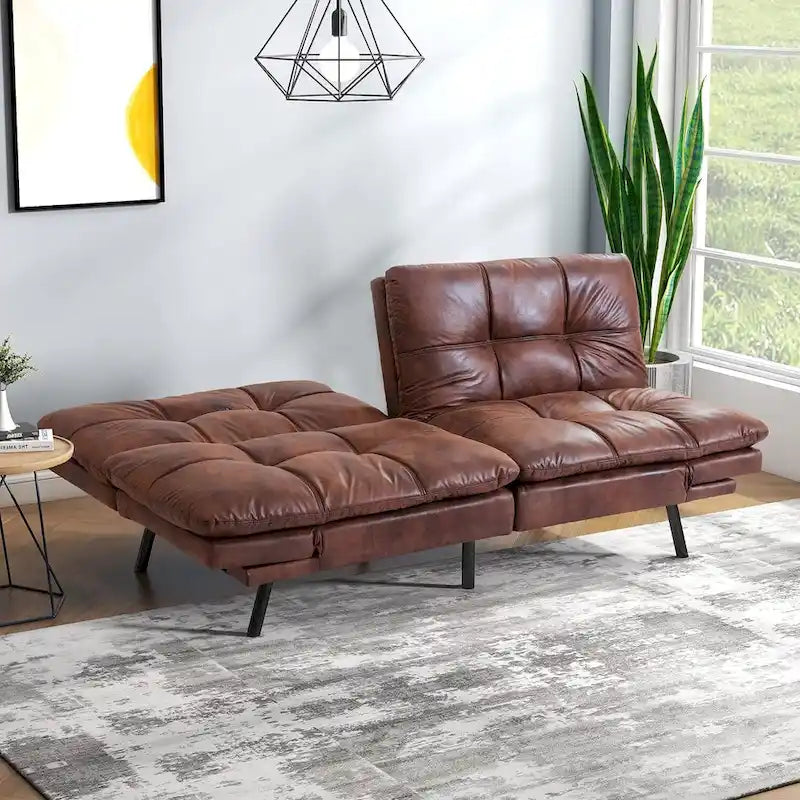Canapé Futon, Canapé Convertible Pliable en Mousse à Mémoire de Forme, Lit de Repos