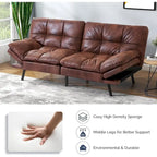 Canapé Futon, Canapé Convertible Pliable en Mousse à Mémoire de Forme, Lit de Repos
