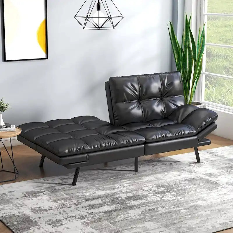 Canapé Futon, Canapé Convertible Pliable en Mousse à Mémoire de Forme, Lit de Repos