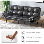 Canapé Futon, Canapé Convertible Pliable en Mousse à Mémoire de Forme, Lit de Repos