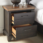 Table de chevet 2 tiroirs bicolore