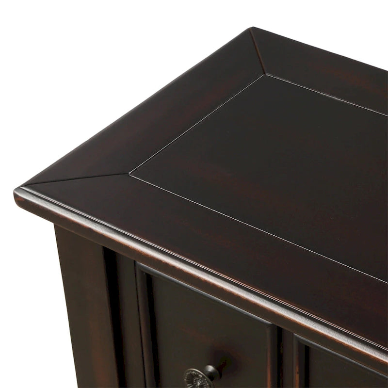 Console de couloir longue rustique à 4 tiroirs