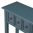 Console de couloir longue rustique à 4 tiroirs