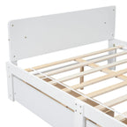Lit double avec banc de pied de lit, 2 tiroirs