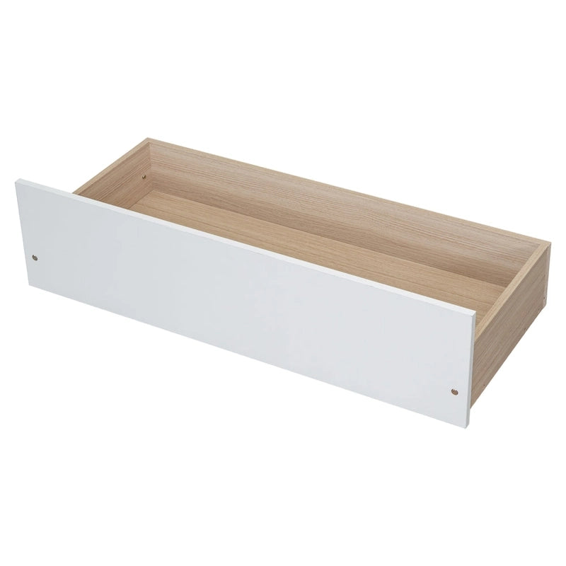 Lit double avec banc de pied de lit, 2 tiroirs