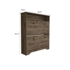 Meuble de rangement à chaussures en bois avec 2 tiroirs basculants et une étagère supérieure