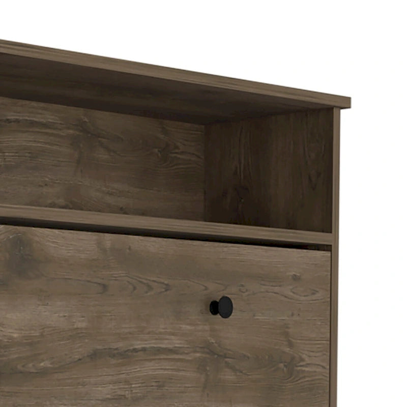 Meuble de rangement à chaussures en bois avec 2 tiroirs basculants et une étagère supérieure