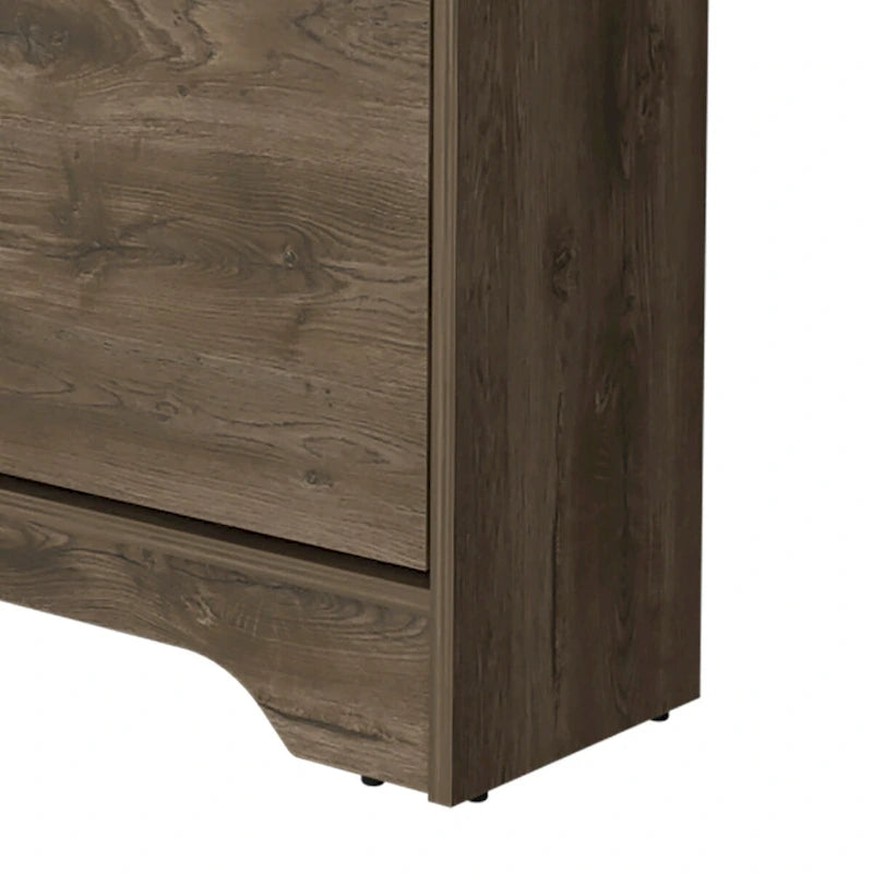 Meuble de rangement à chaussures en bois avec 2 tiroirs basculants et une étagère supérieure