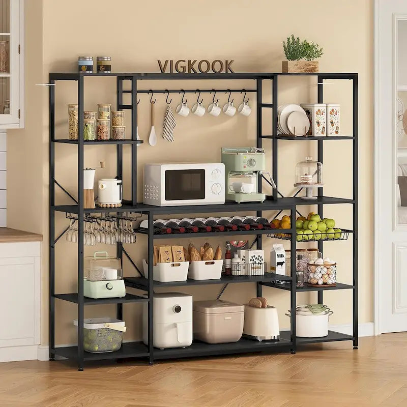 Étagère de boulanger, bar à café, casier à vin, étagères de rangement
